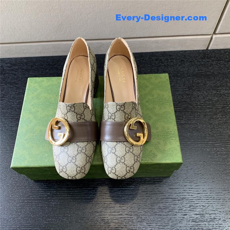 Gvc*1 retro fashion round interlocking double g logo shoes