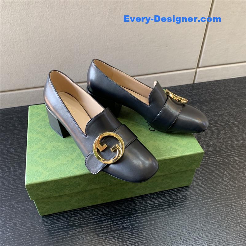 Gvc*1 retro fashion round interlocking double g logo shoes
