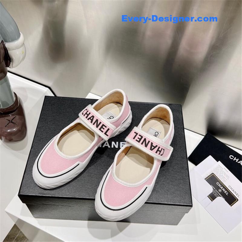 CC second-hand Velcro platform canvas shoes