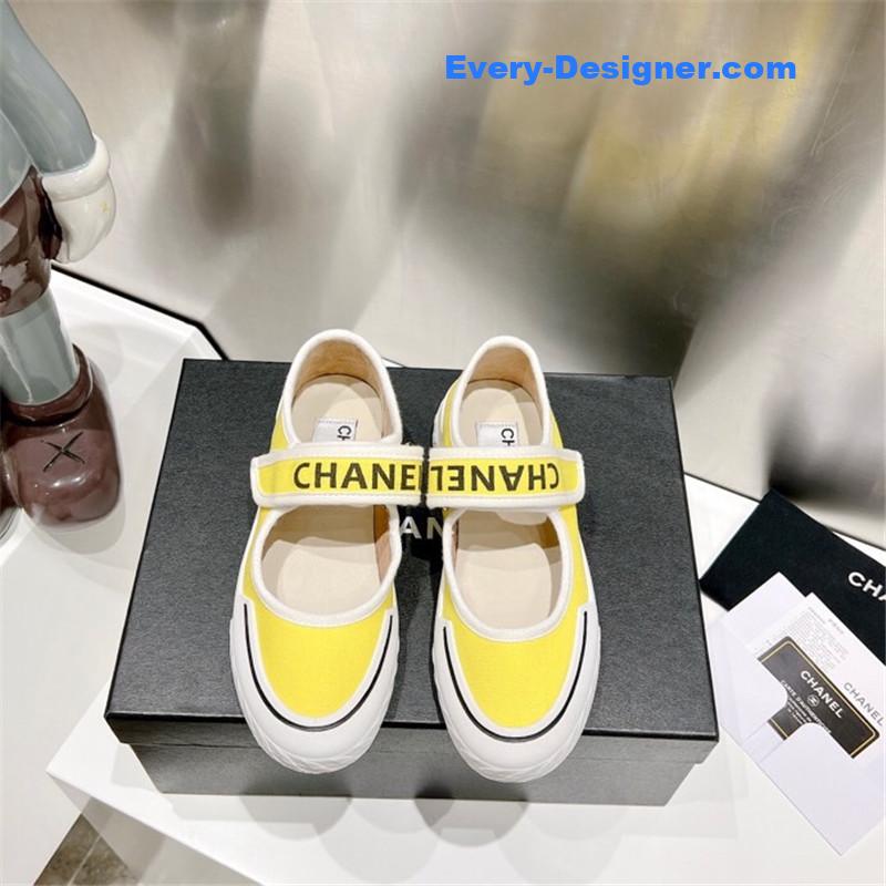 CC second-hand Velcro platform canvas shoes
