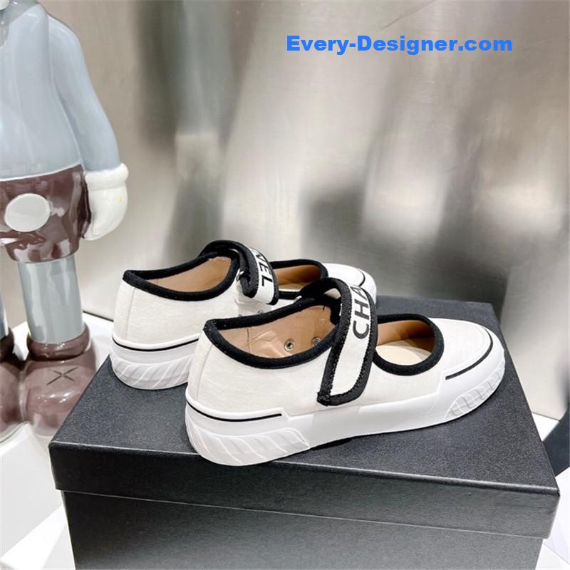 CC second-hand Velcro platform canvas shoes