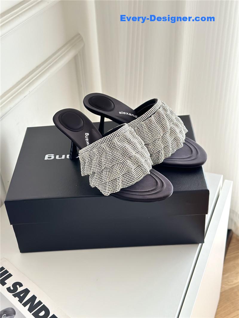A1exa*der wang rhinestone heeled slippers