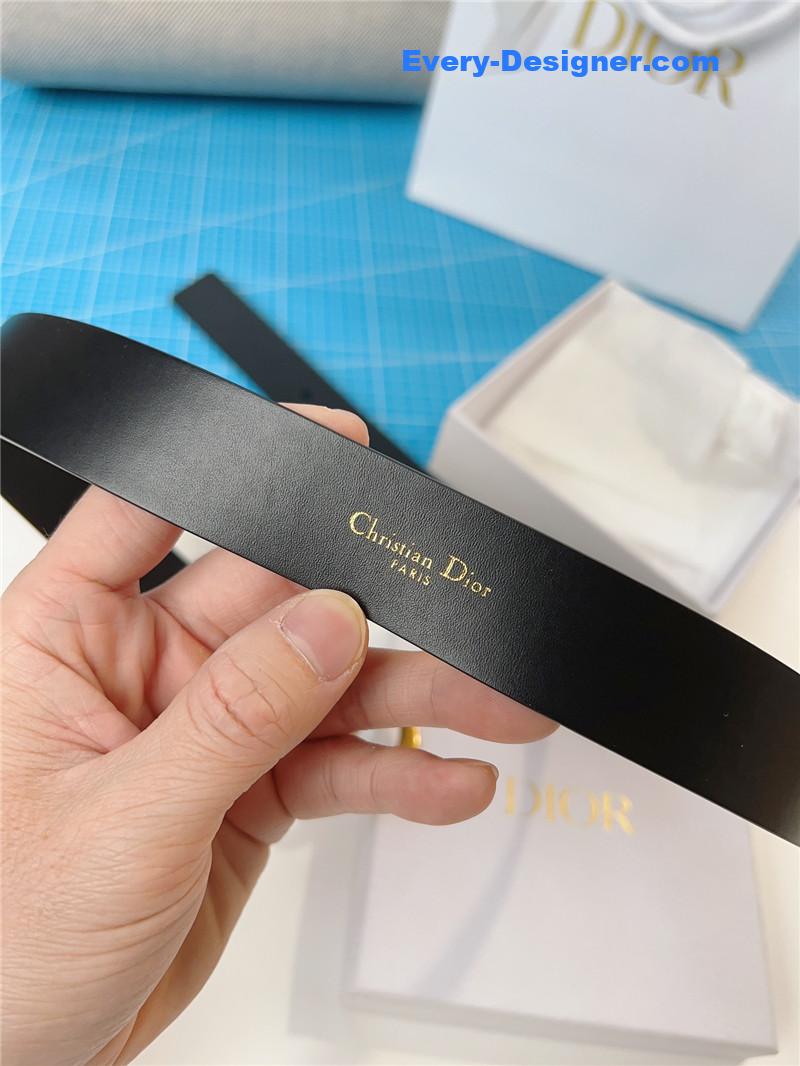 D10r width 3.0cm black calfskin belt