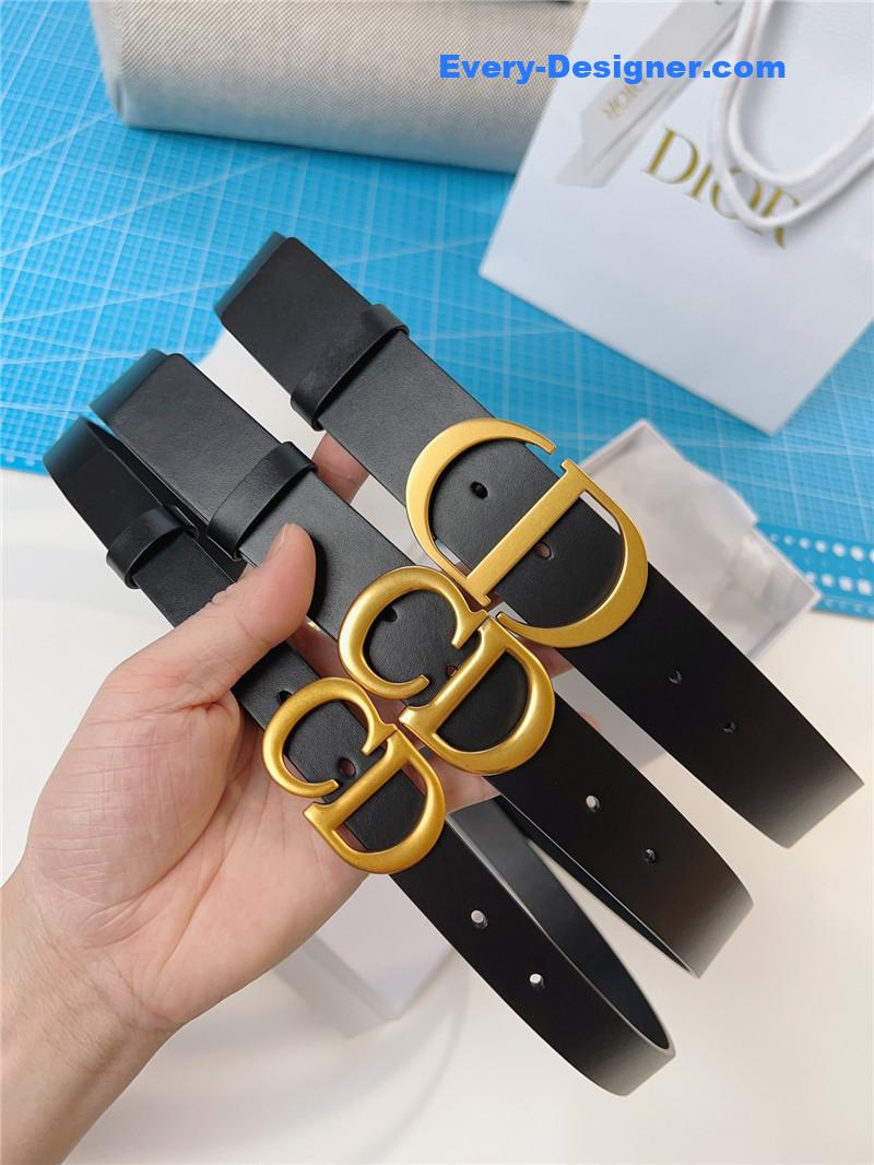 D10r width 3.0cm black calfskin belt