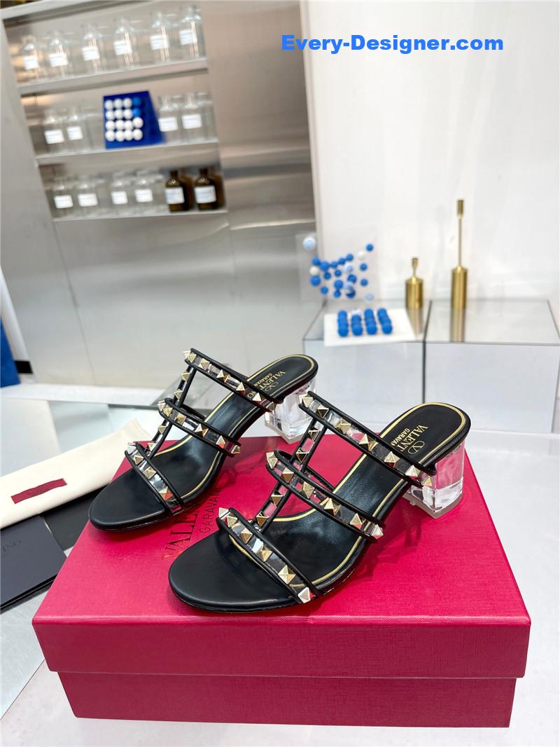 Va1e*ntin0 new transparent heel classic sandals