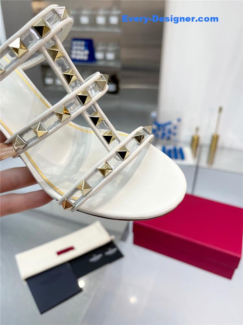 Va1e*ntin0 new transparent heel classic sandals