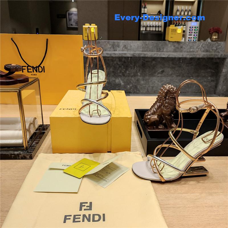 F**di patchwork strap first pumps