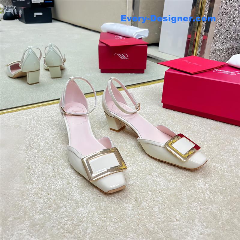 roger u1u1er classic buckle strap sandals