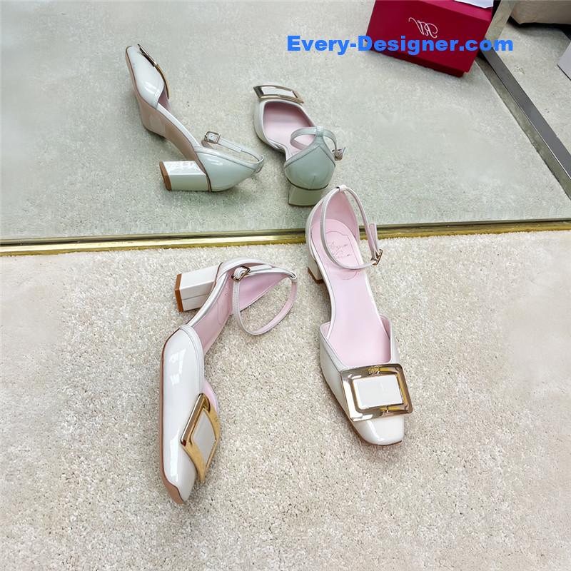 roger u1u1er classic buckle strap sandals