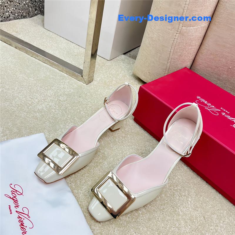 roger u1u1er classic buckle strap sandals