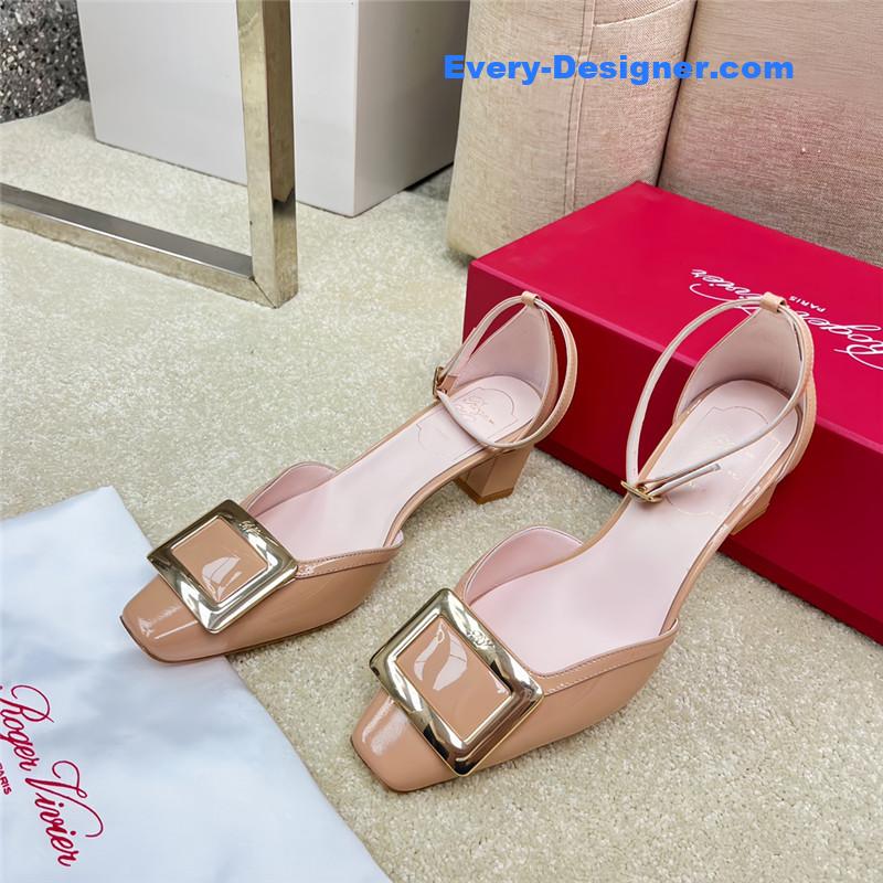 roger u1u1er classic buckle strap sandals