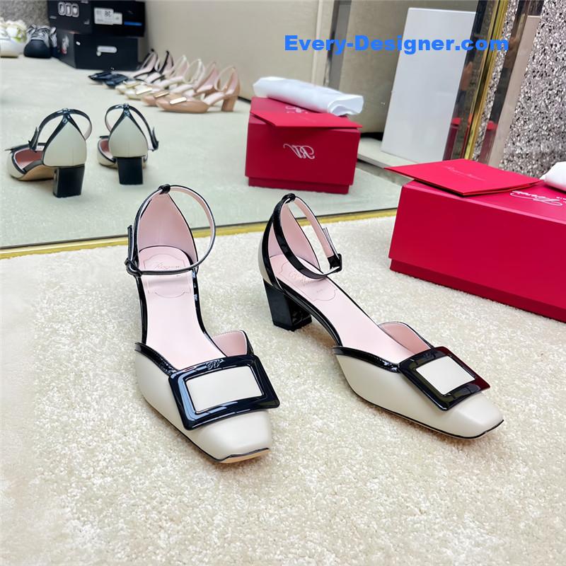 roger u1u1er classic buckle strap sandals