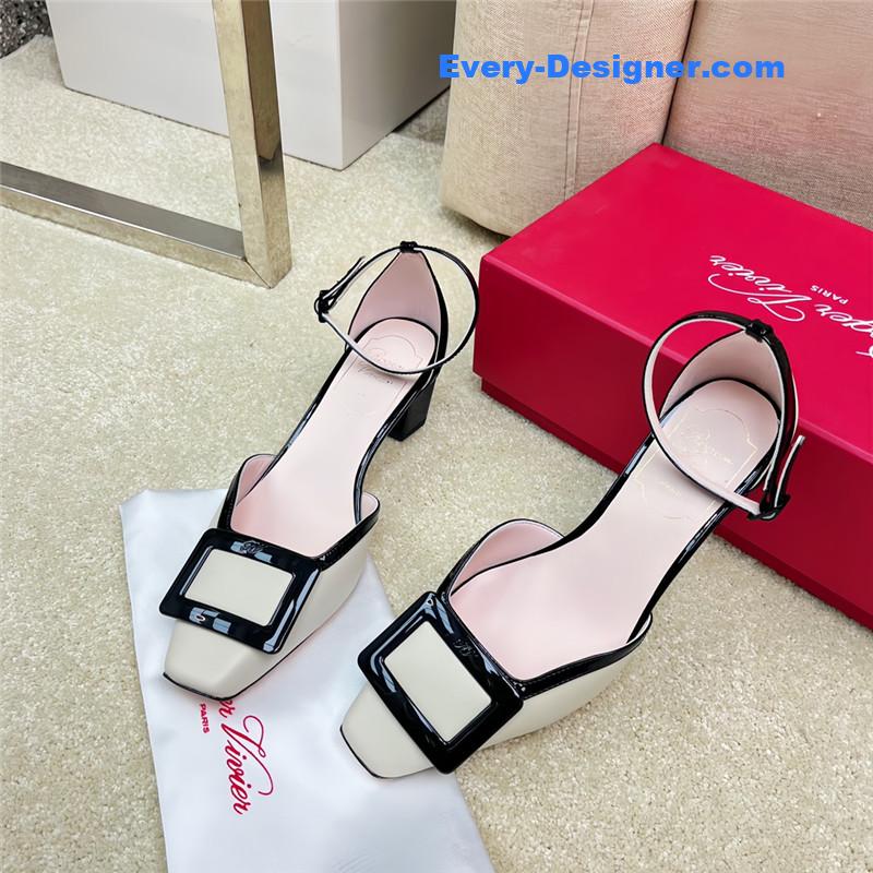 roger u1u1er classic buckle strap sandals