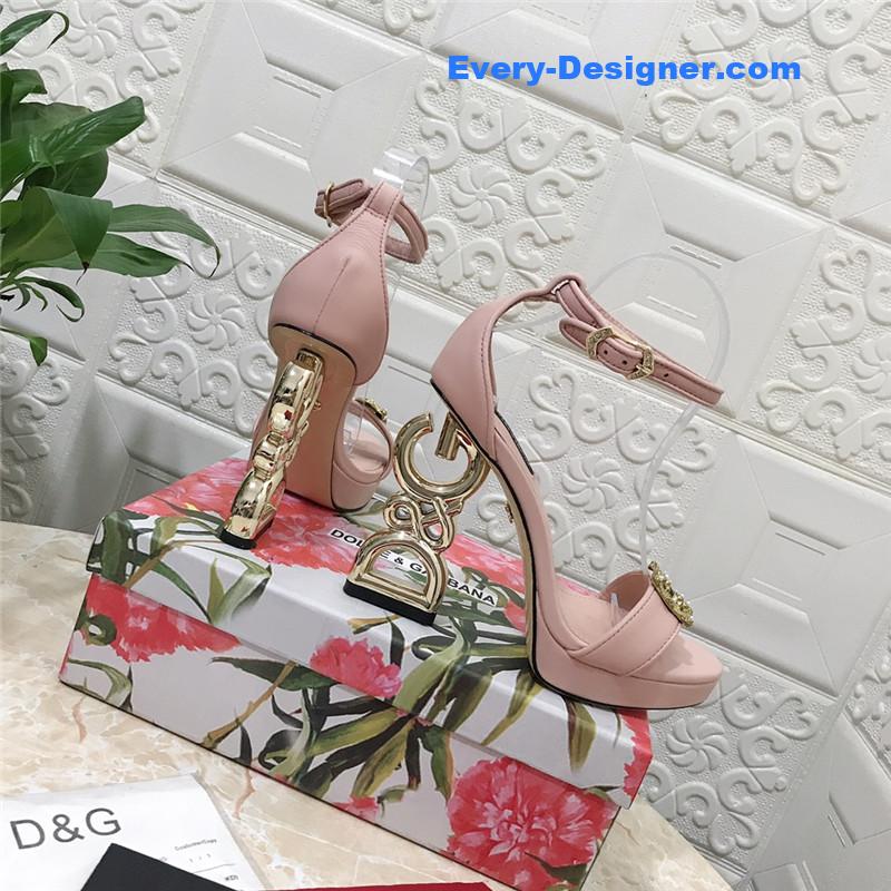Dolce & Gabbana d&g platform DG big gold buckle heel sandals
