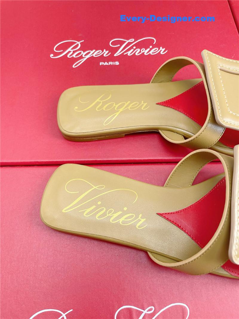 roger u1u1er embroidered buckle mules