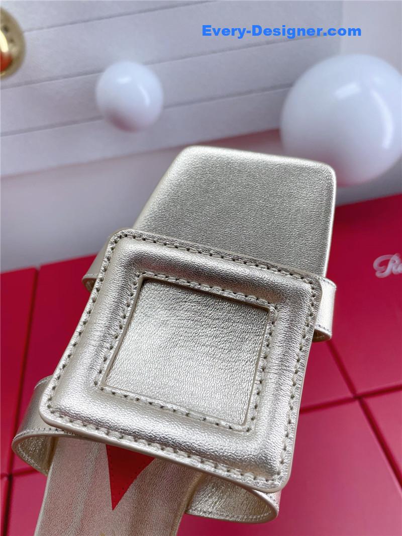 roger u1u1er embroidered buckle mules