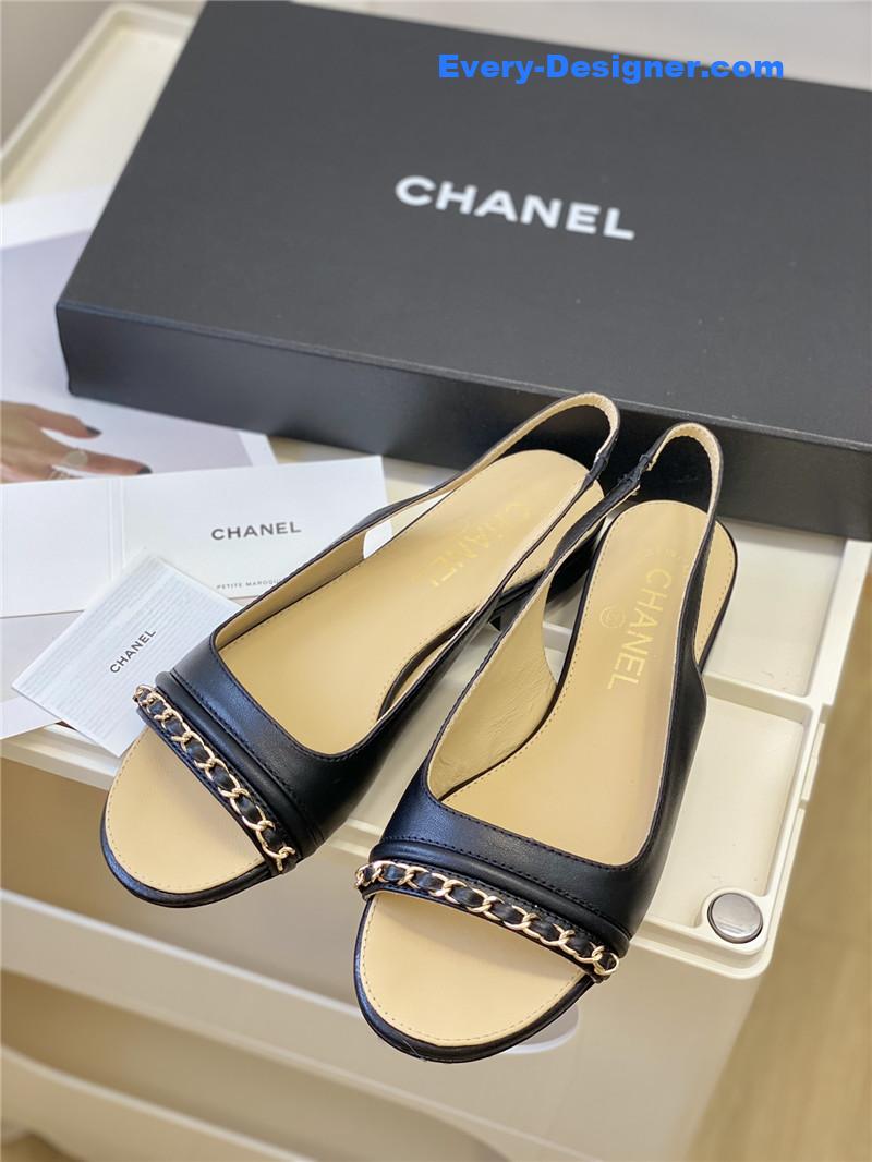 CC new chain fish mouth sandals
