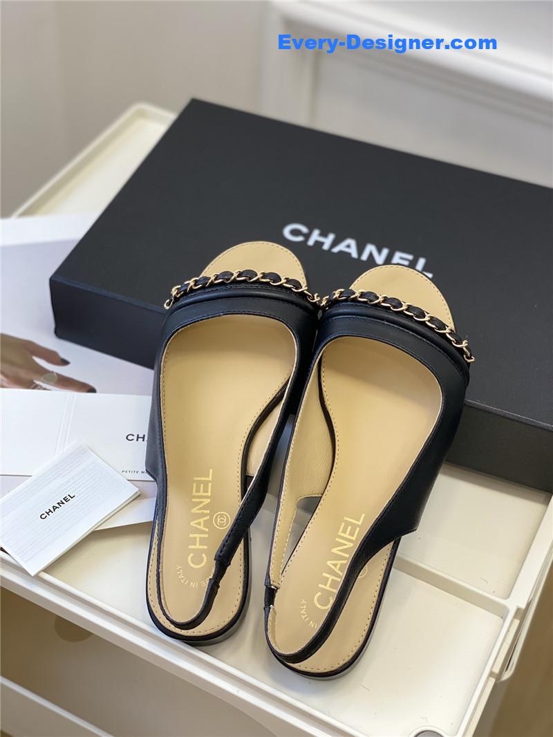 CC new chain fish mouth sandals