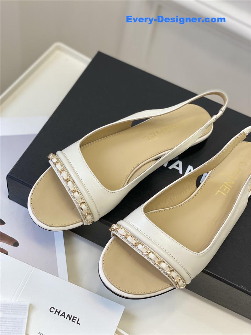 CC new chain fish mouth sandals