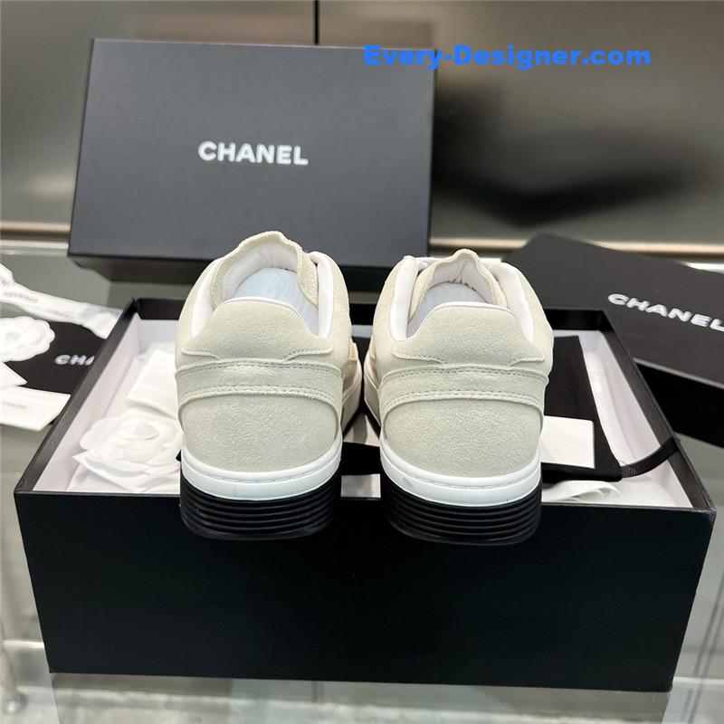 Ch**el new full leather panda color casual sneakers