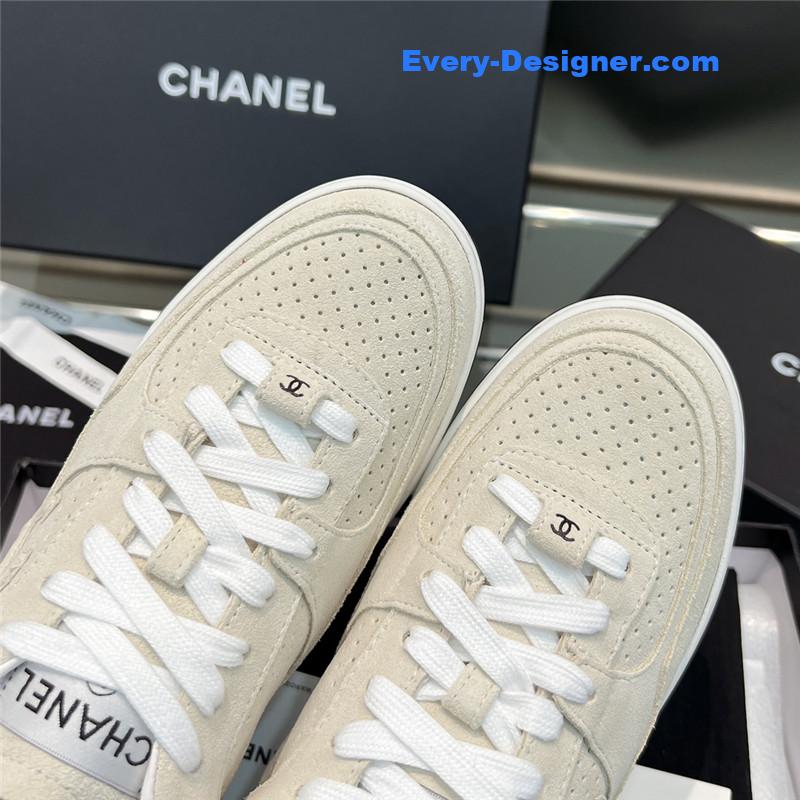 Ch**el new full leather panda color casual sneakers