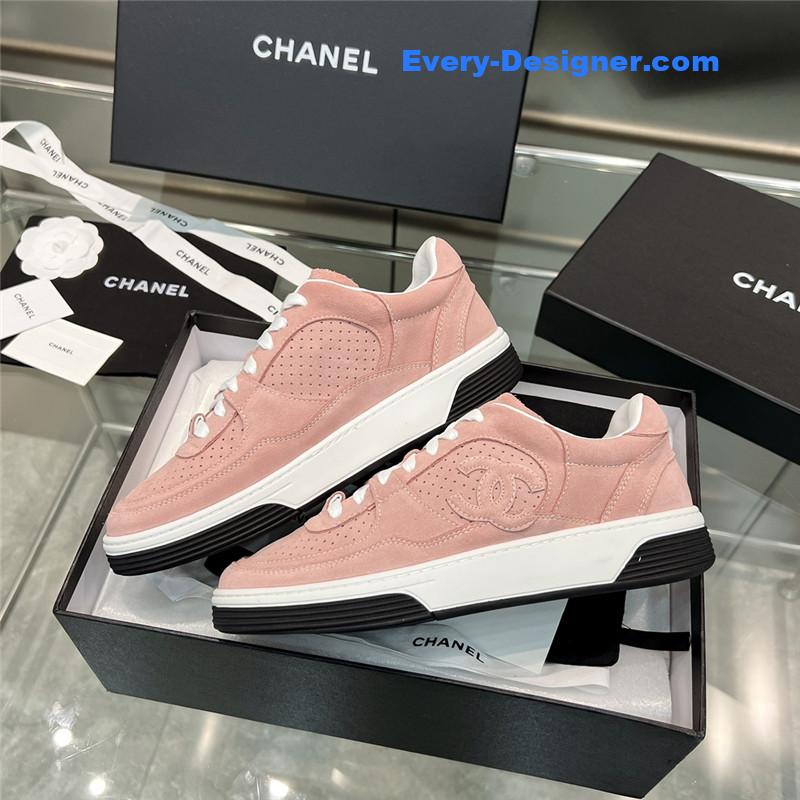Ch**el new full leather panda color casual sneakers