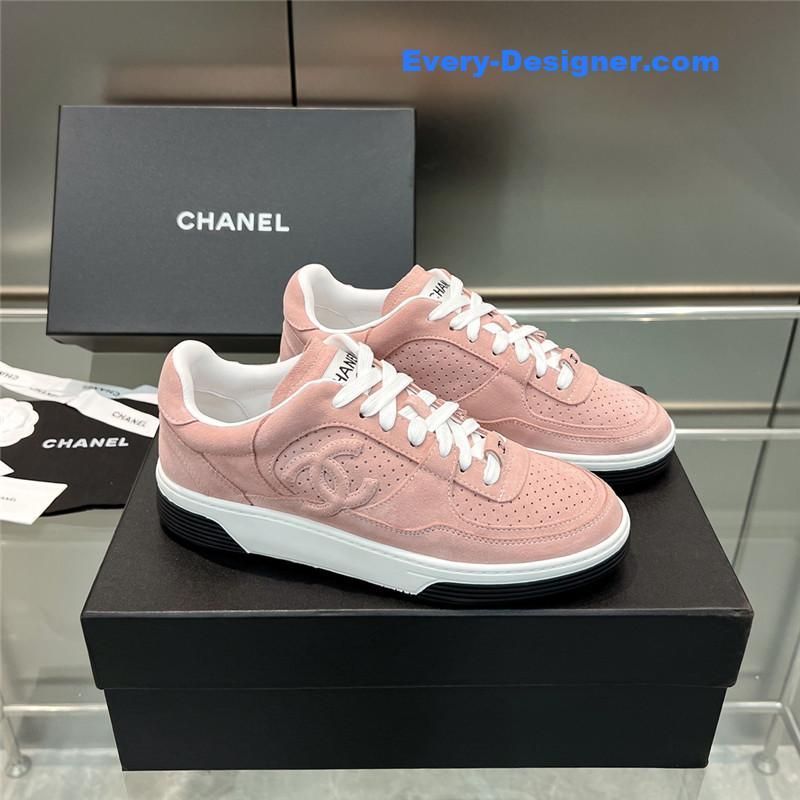 Ch**el new full leather panda color casual sneakers