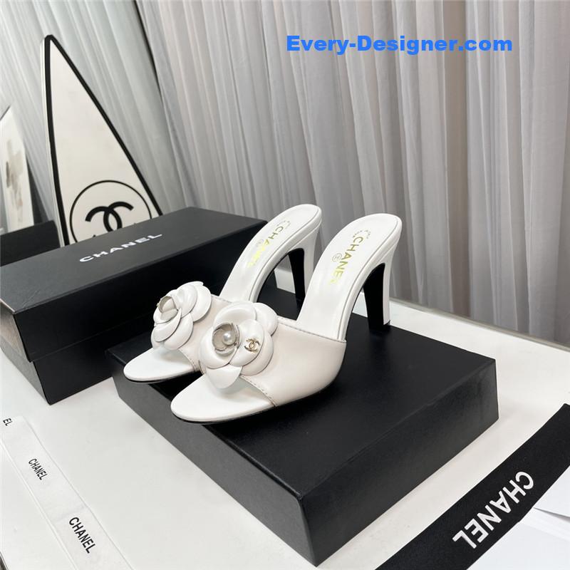 CC spring and summer new product camellia slippers