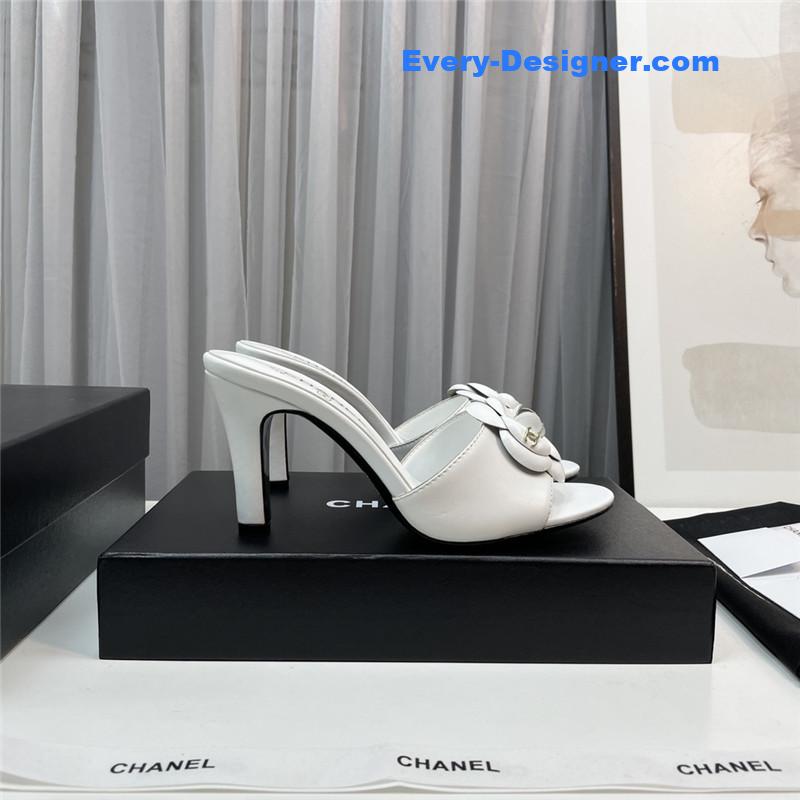 CC spring and summer new product camellia slippers