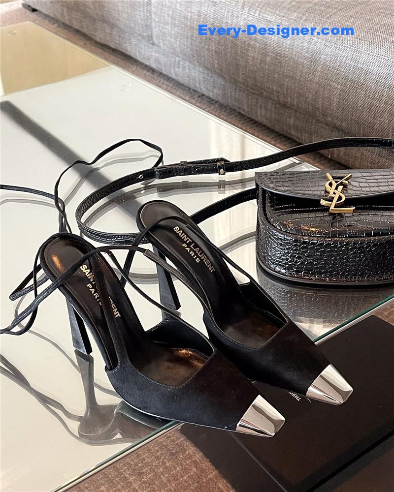 Y51 suede strap temperament high heels