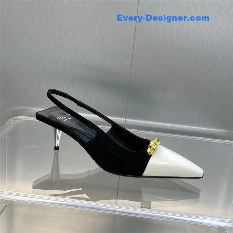 Gvc*1 mid heel candy color hardware buckle women’s shoes