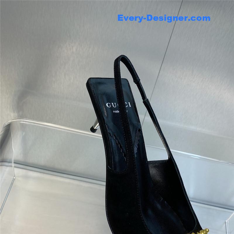 Gvc*1 mid heel candy color hardware buckle women’s shoes