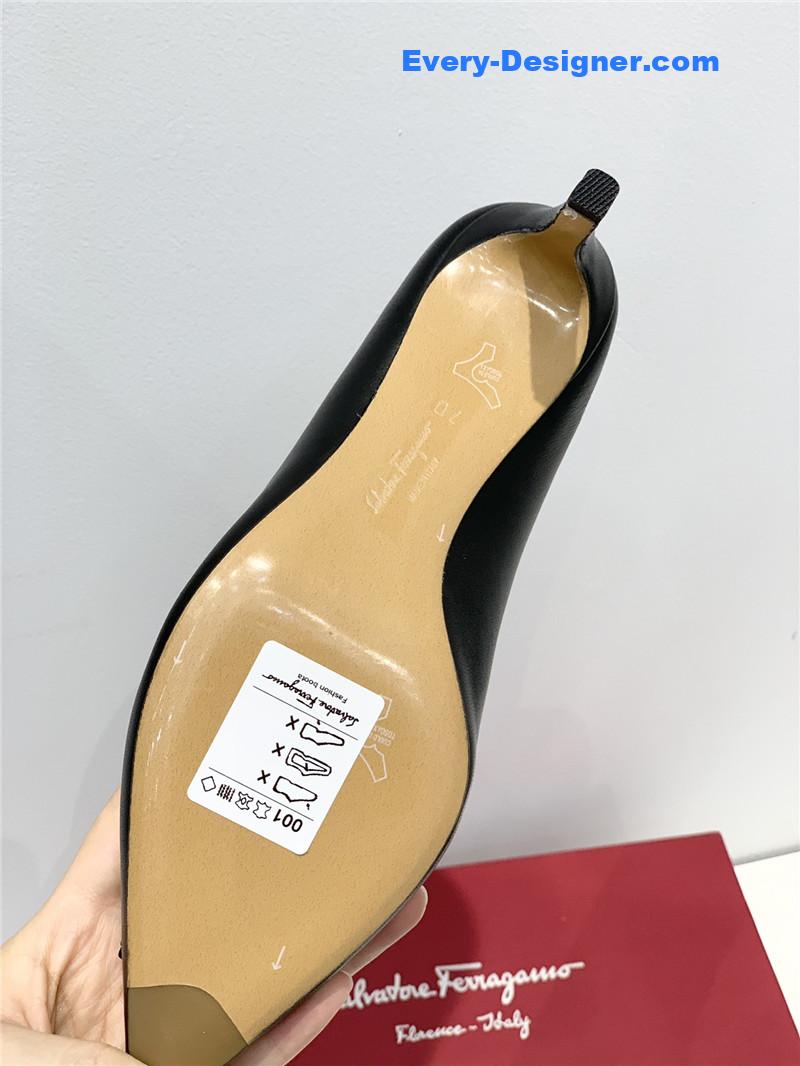 Salvatore Ferragamo double bow pointed pumps