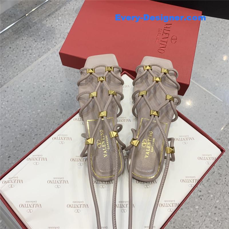 Va1e*ntin0 studded lace-up sandals