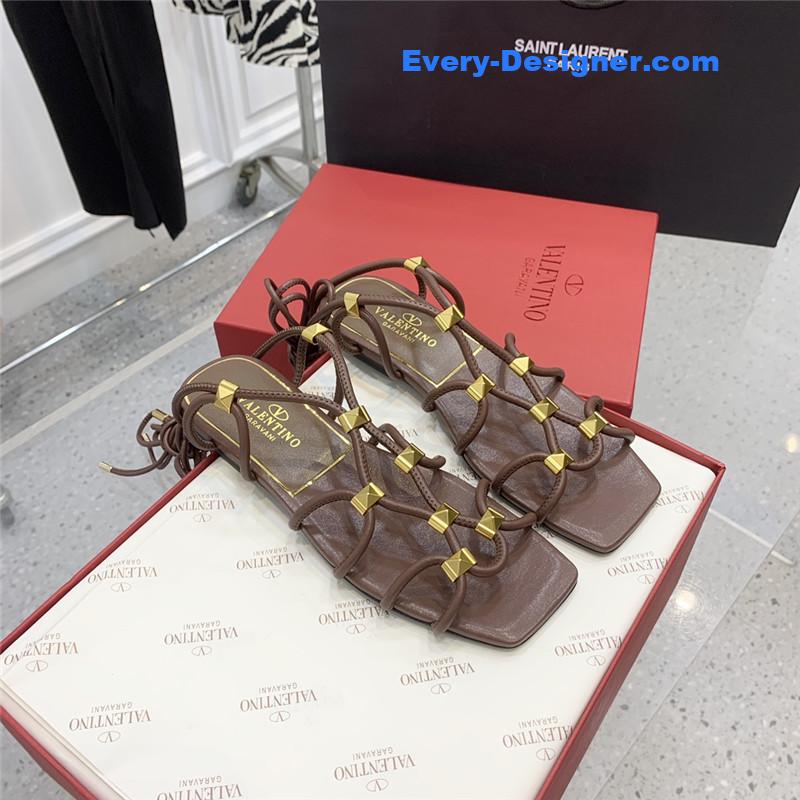 Va1e*ntin0 studded lace-up sandals