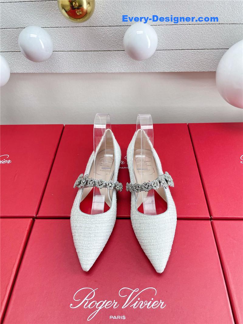 roger u1u1er wedding shoes snow d1am0nd series high heels