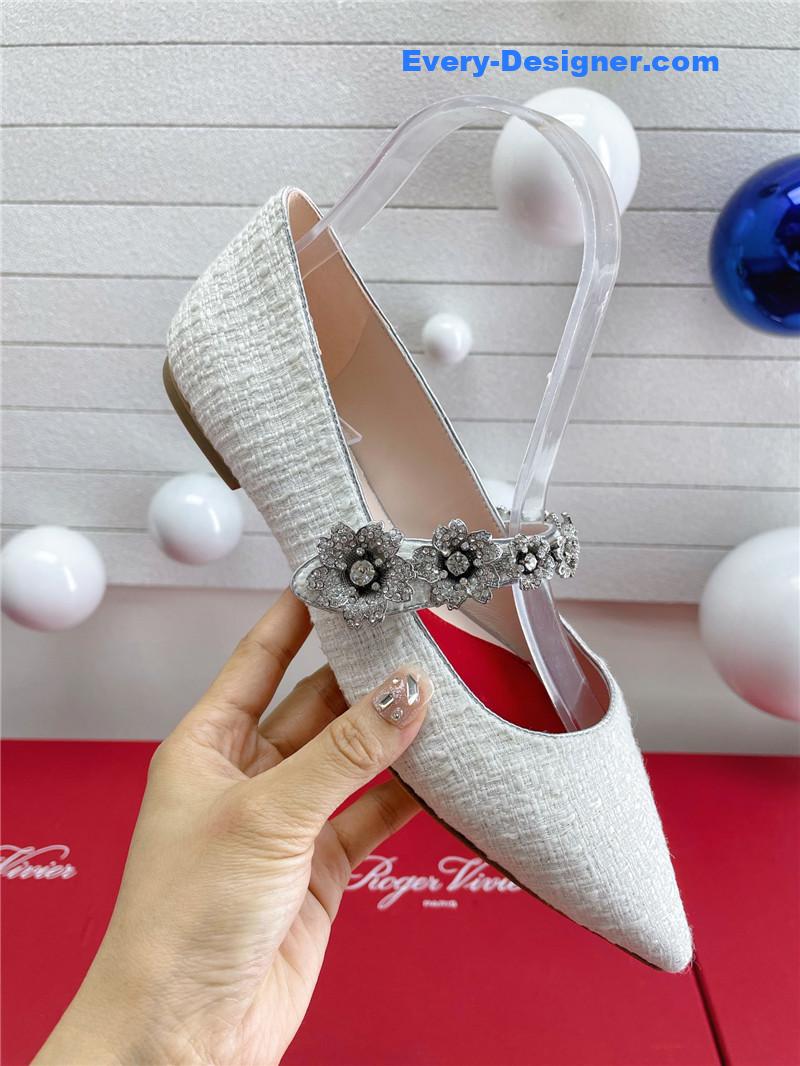 roger u1u1er wedding shoes snow d1am0nd series high heels