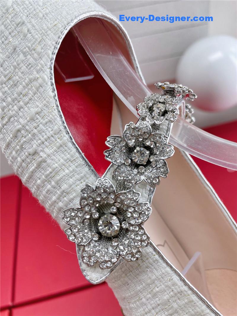 roger u1u1er wedding shoes snow d1am0nd series high heels