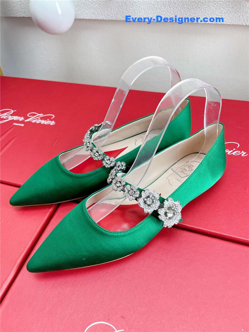 roger u1u1er wedding shoes snow d1am0nd series high heels