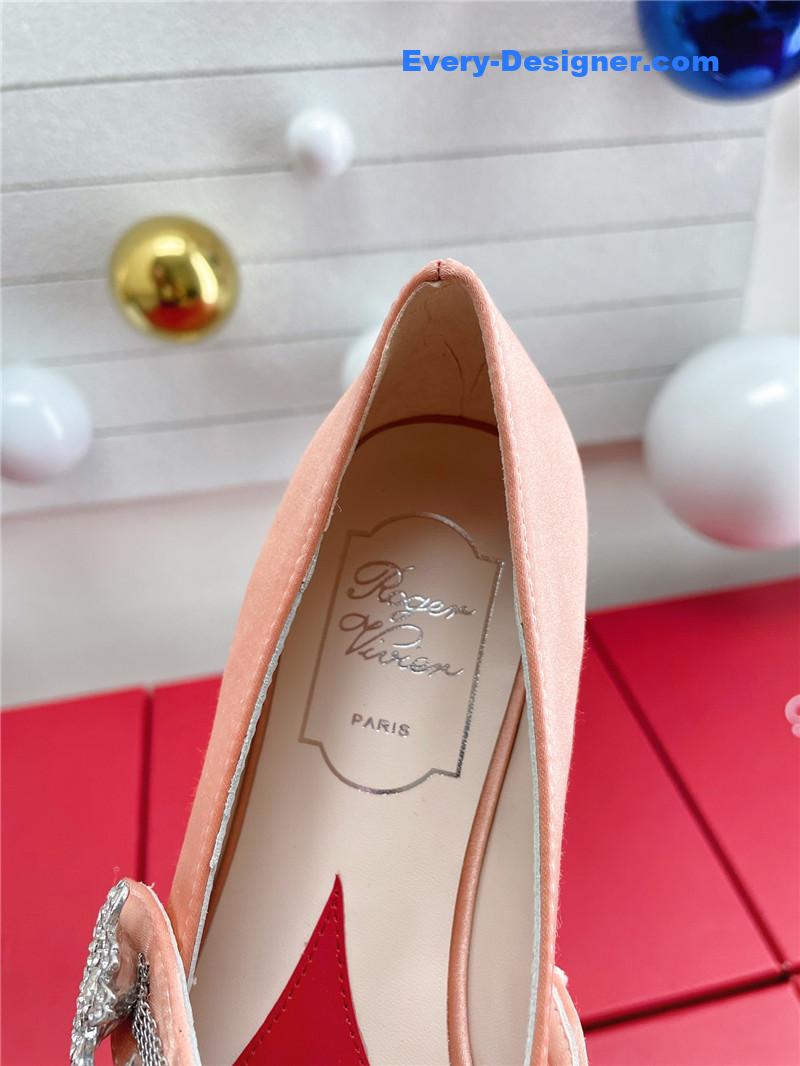roger u1u1er wedding shoes snow d1am0nd series high heels