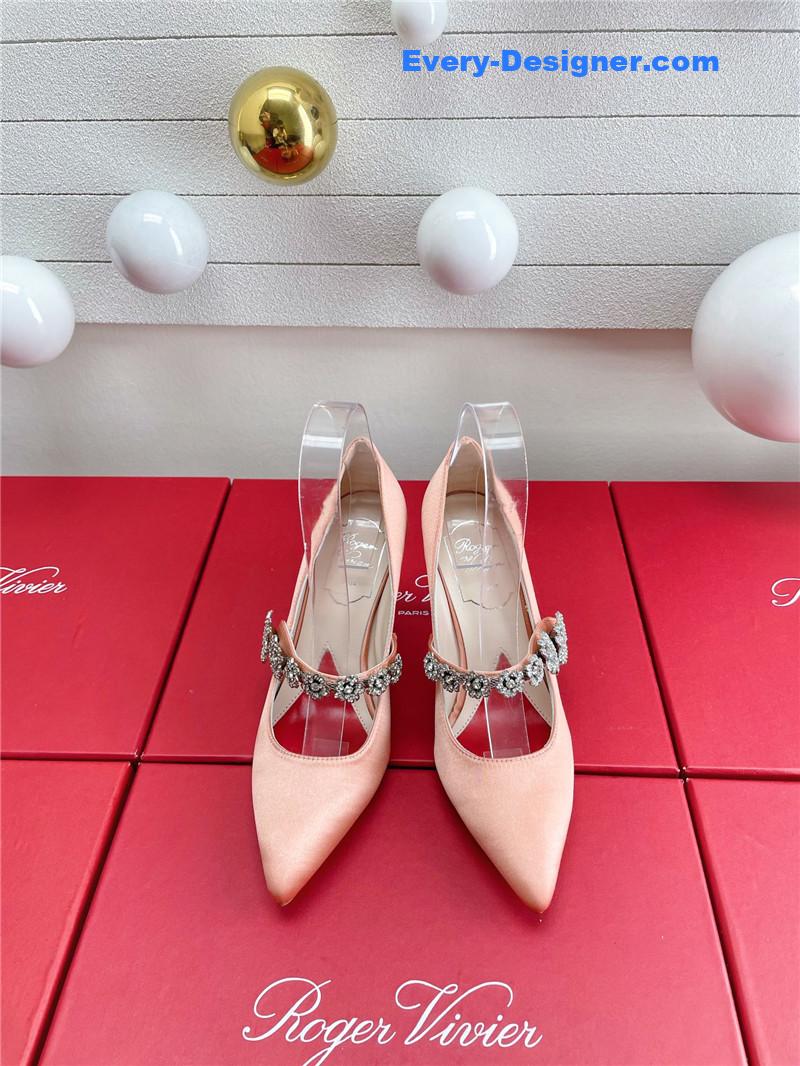 roger u1u1er wedding shoes snow d1am0nd series high heels