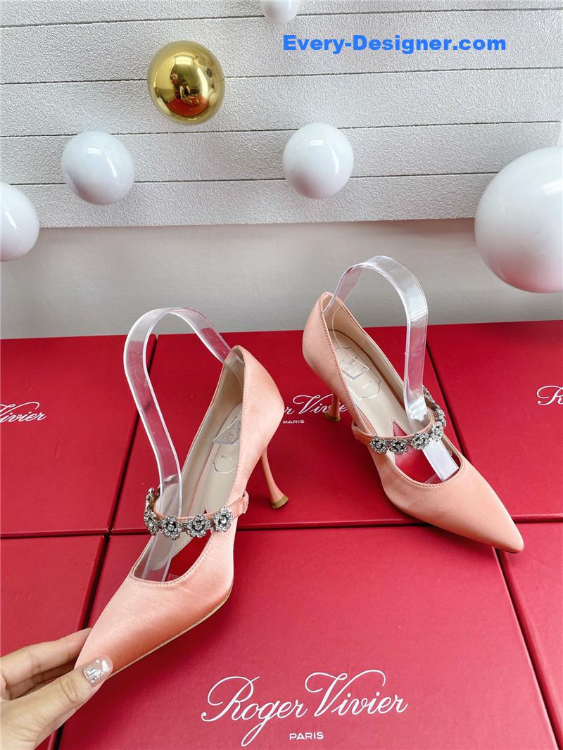 roger u1u1er wedding shoes snow d1am0nd series high heels