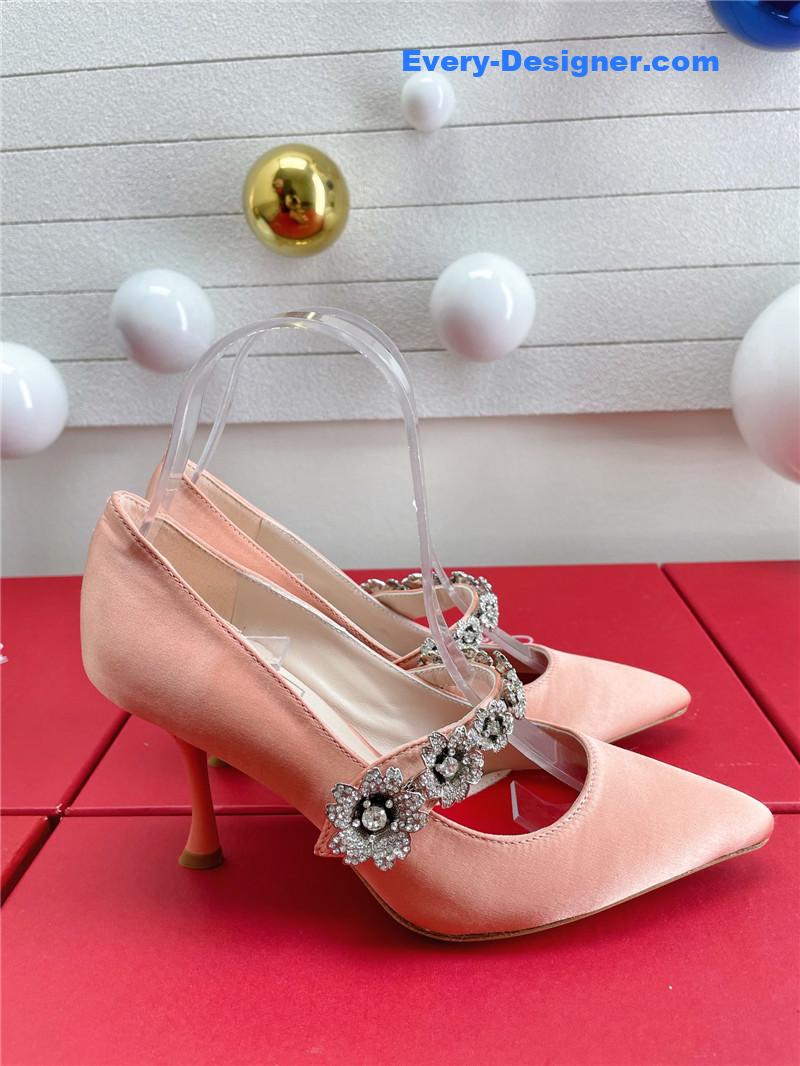 roger u1u1er wedding shoes snow d1am0nd series high heels
