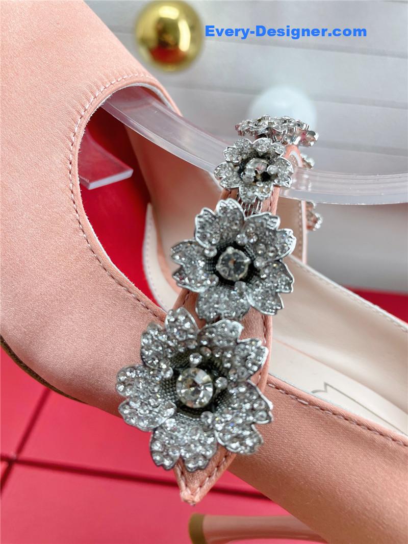 roger u1u1er wedding shoes snow d1am0nd series high heels