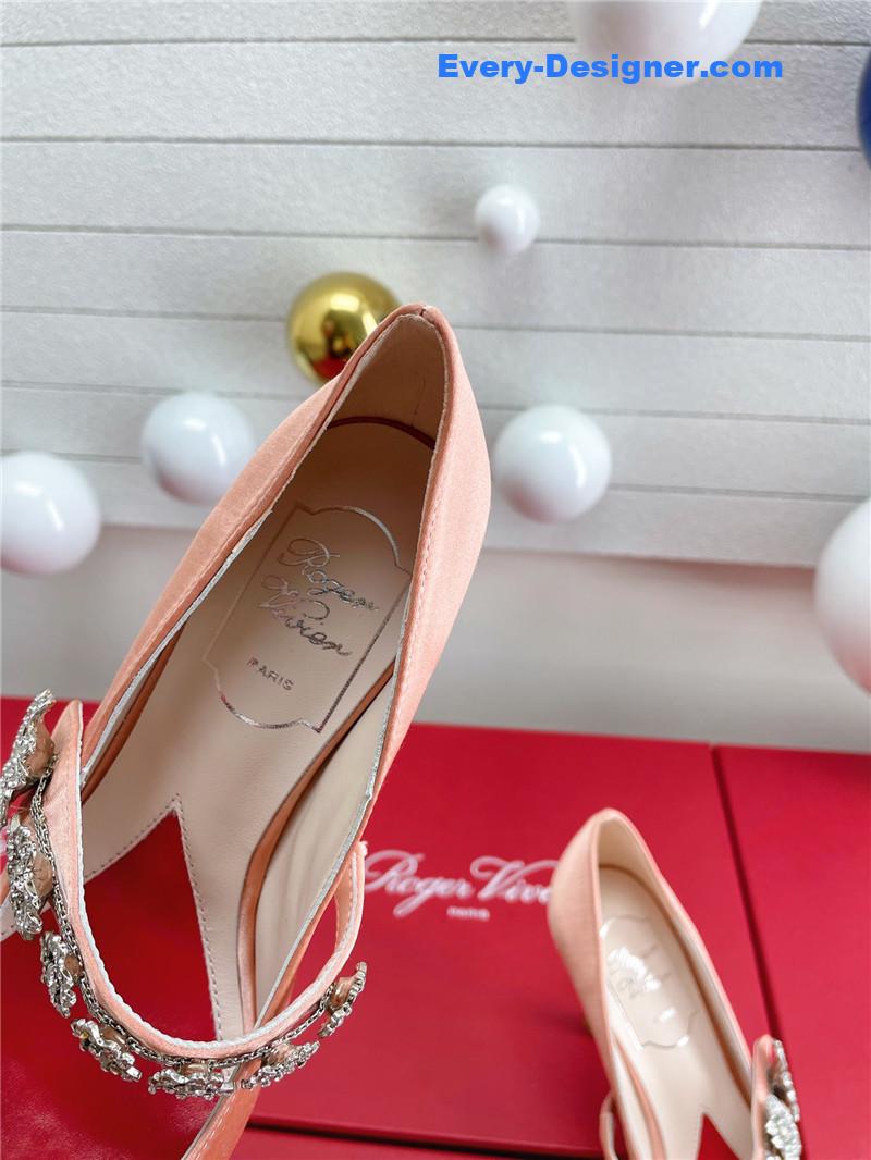 roger u1u1er wedding shoes snow d1am0nd series high heels