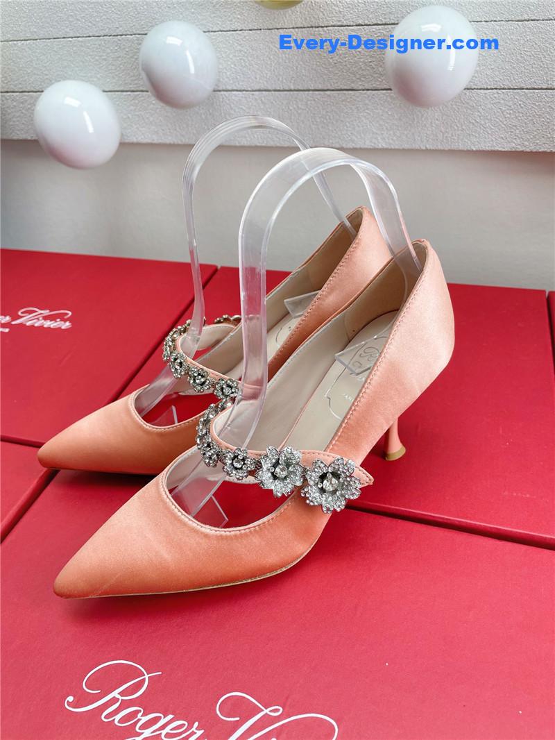 roger u1u1er wedding shoes snow d1am0nd series high heels