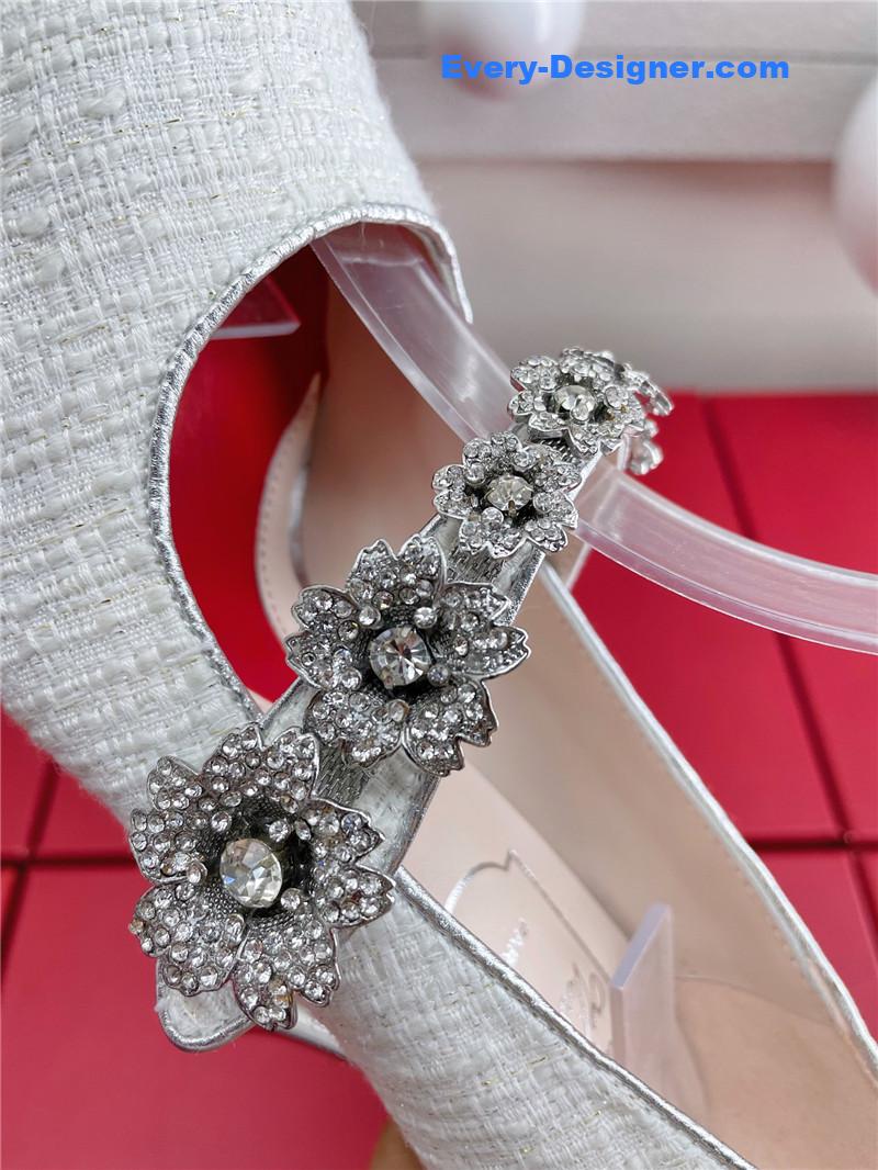 roger u1u1er wedding shoes snow d1am0nd series high heels