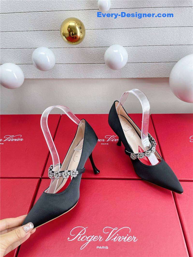 roger u1u1er wedding shoes snow d1am0nd series high heels