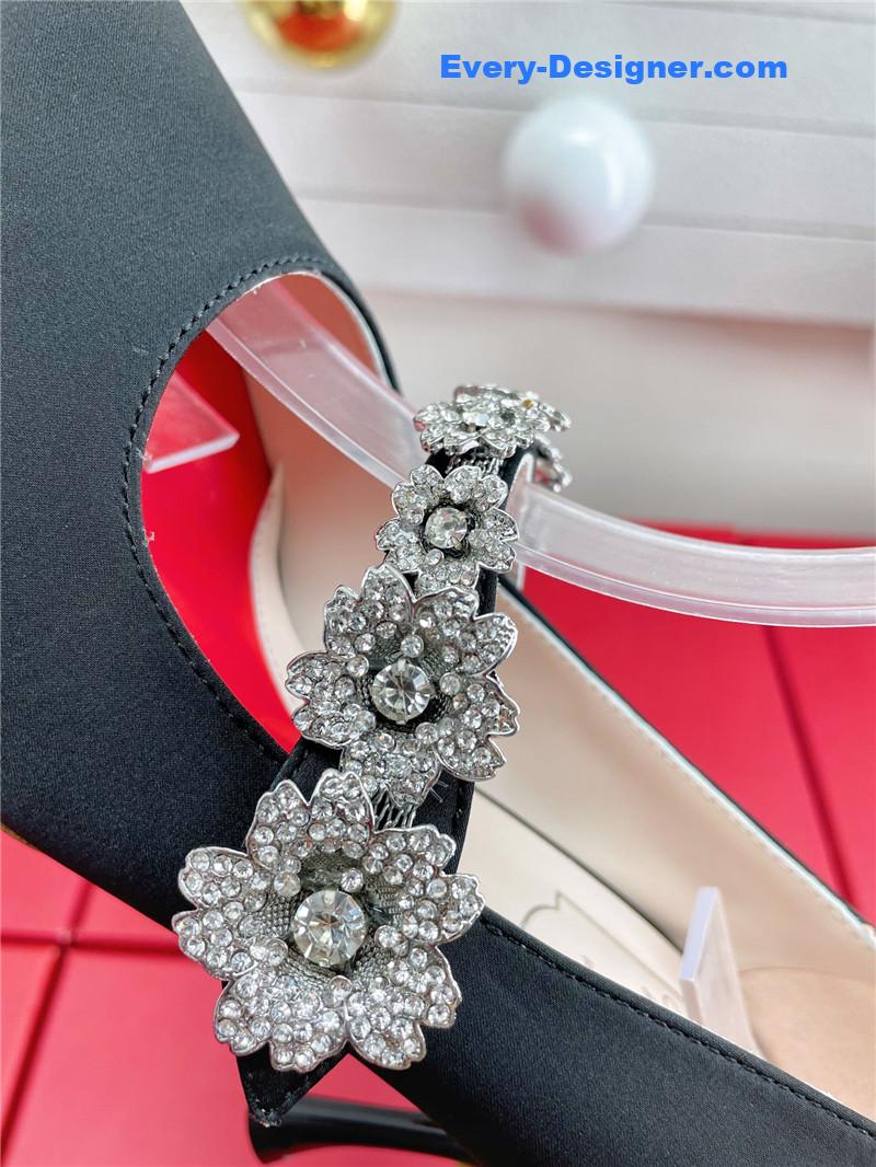 roger u1u1er wedding shoes snow d1am0nd series high heels