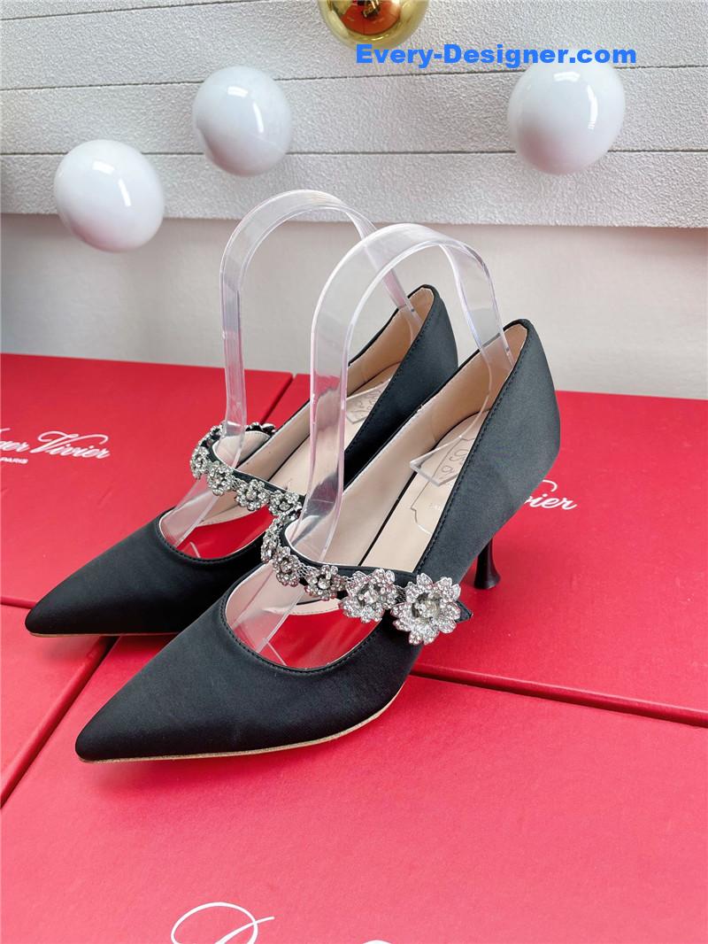 roger u1u1er wedding shoes snow d1am0nd series high heels